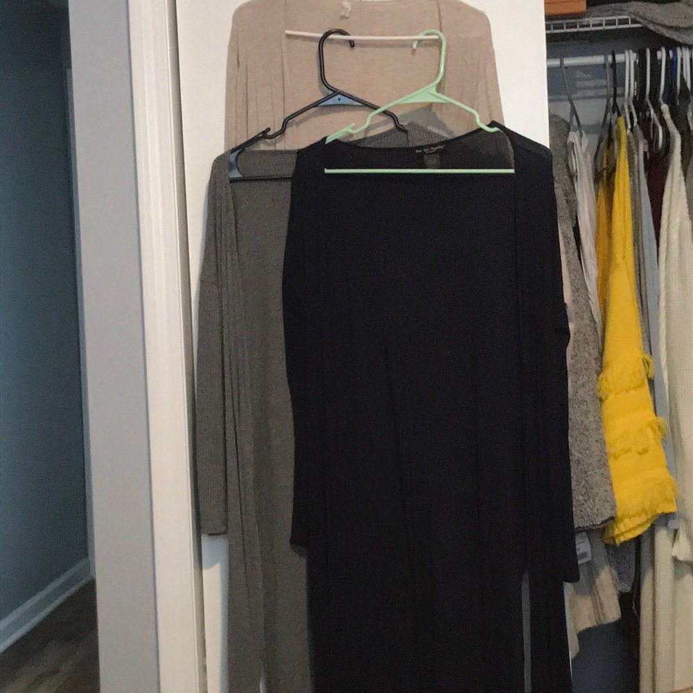 Set of THREE long cardigans